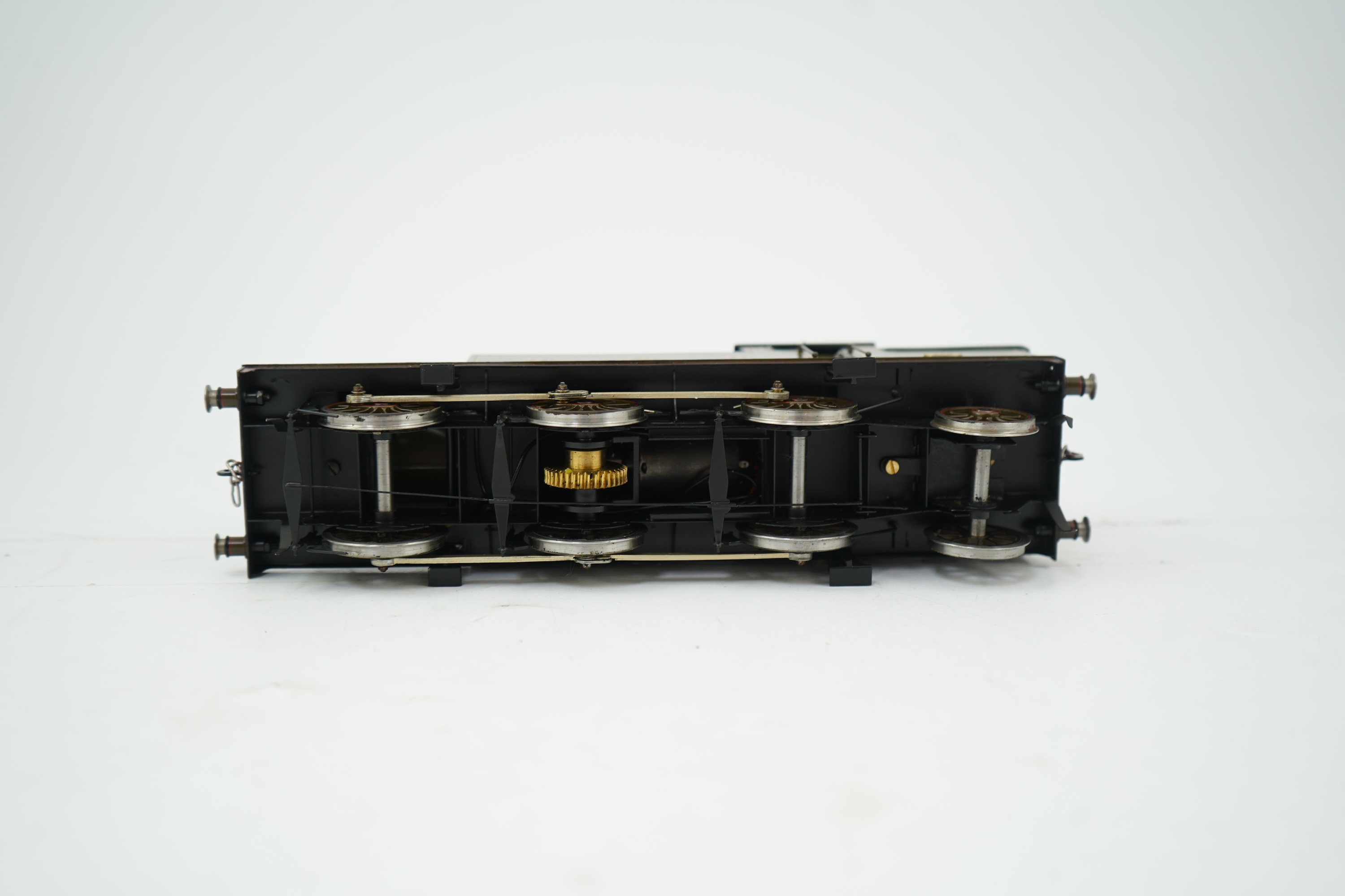 An 0 Gauge brass model of North British Railway William Reid Class A, 386, 0-6-2T locomotive, powered for two rail operation.